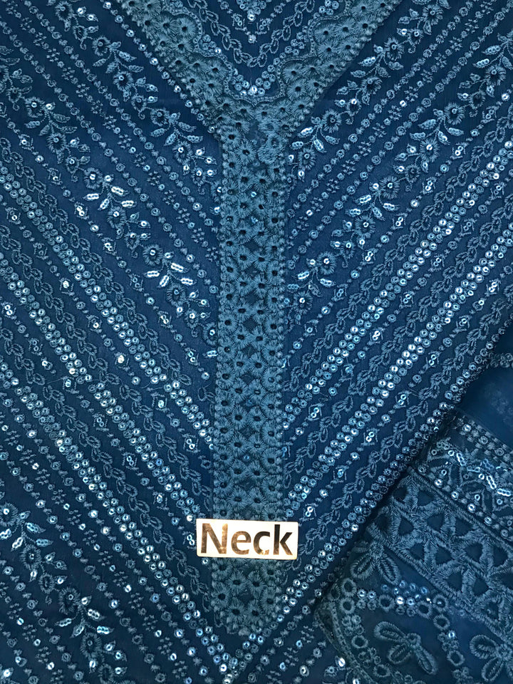 Azure Chiffon Suit-Replica Suits-Replica Zone
