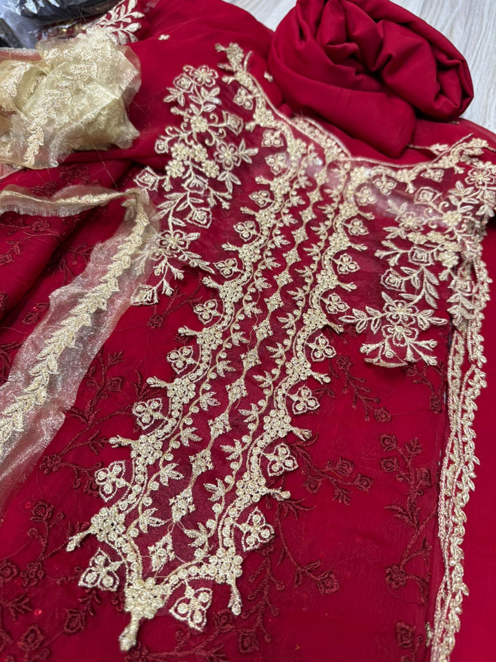 Azure Chiffon Suit-Replica Suits-Replica Zone