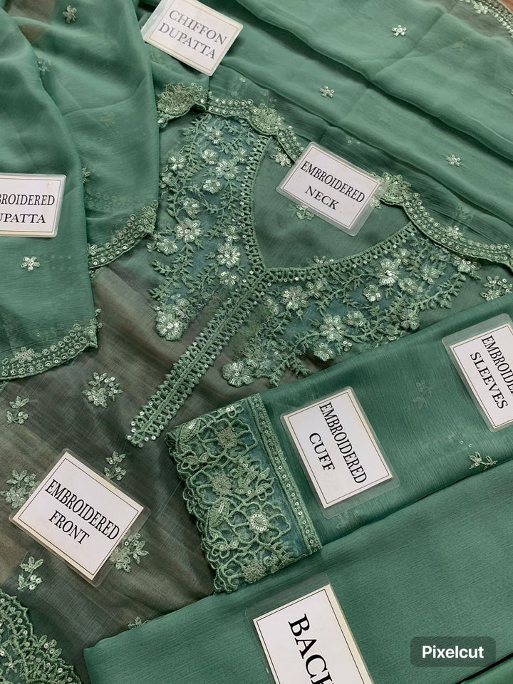 Azure Chiffon Suit-Replica Suits-Replica Zone