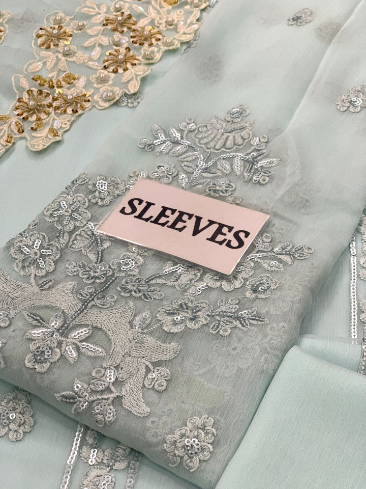 Azure Chiffon Suit-Replica Suits-Replica Zone