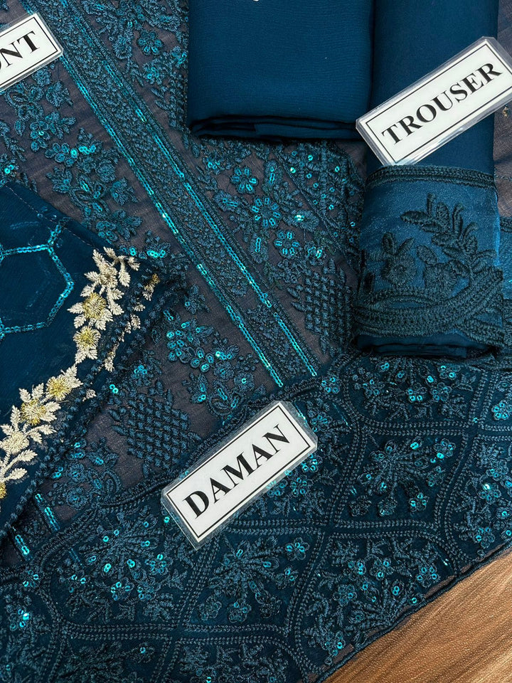 Azure Chiffon Suit-Replica Suits-Replica Zone