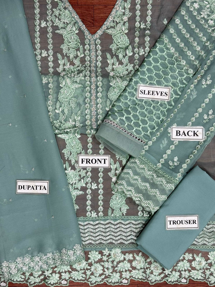 Azure Chiffon Suit-Replica Suits-Replica Zone