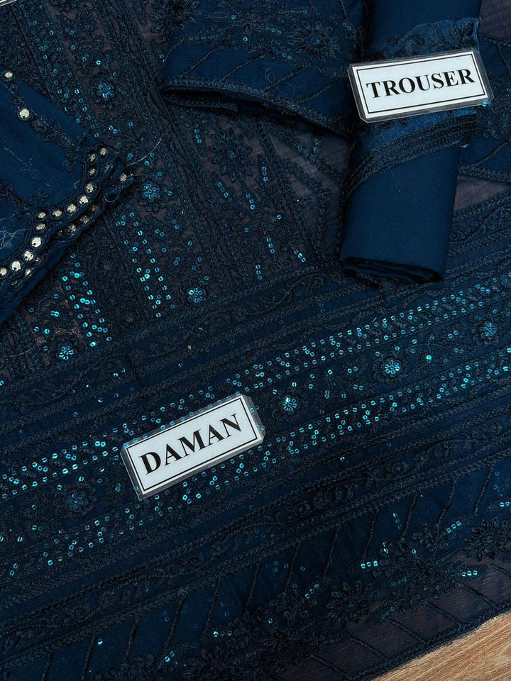 Azure Chiffon Suit-Replica Suits-Replica Zone