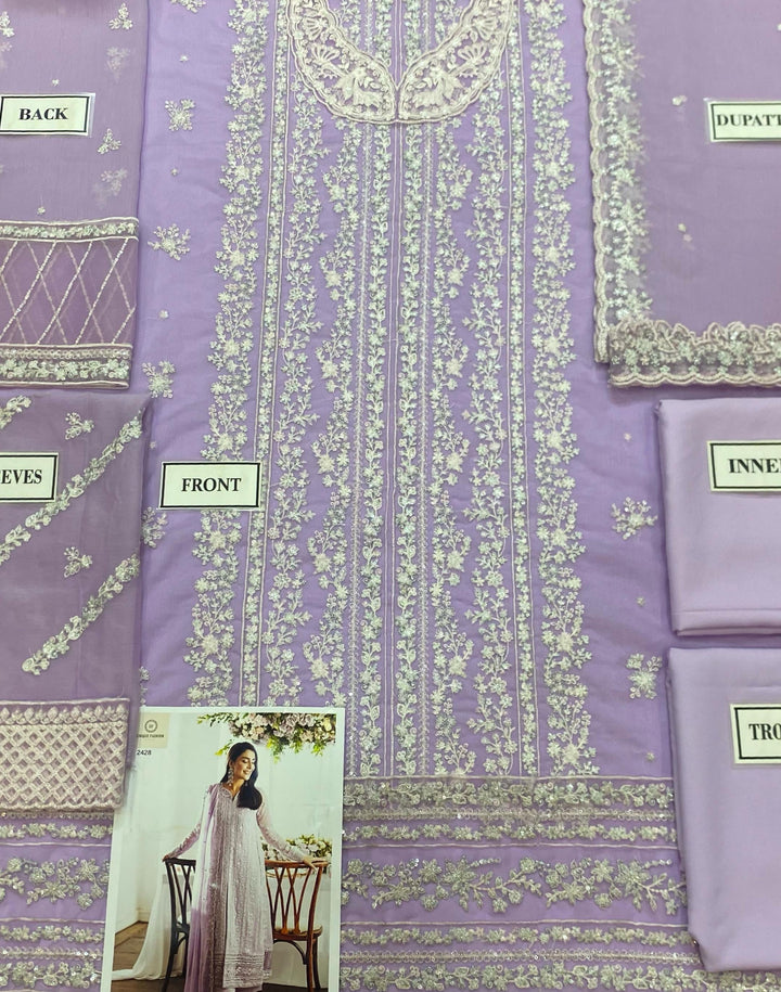 Azure Chiffon Suit-Replica Suits-Replica Zone