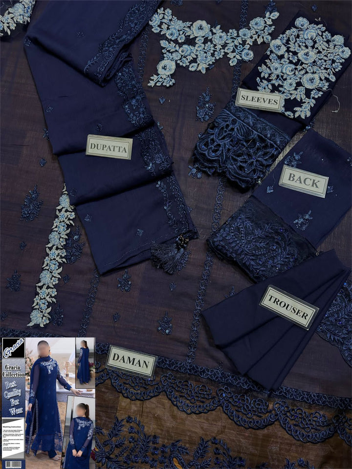 Azure Chiffon Suit-Replica Suits-Replica Zone
