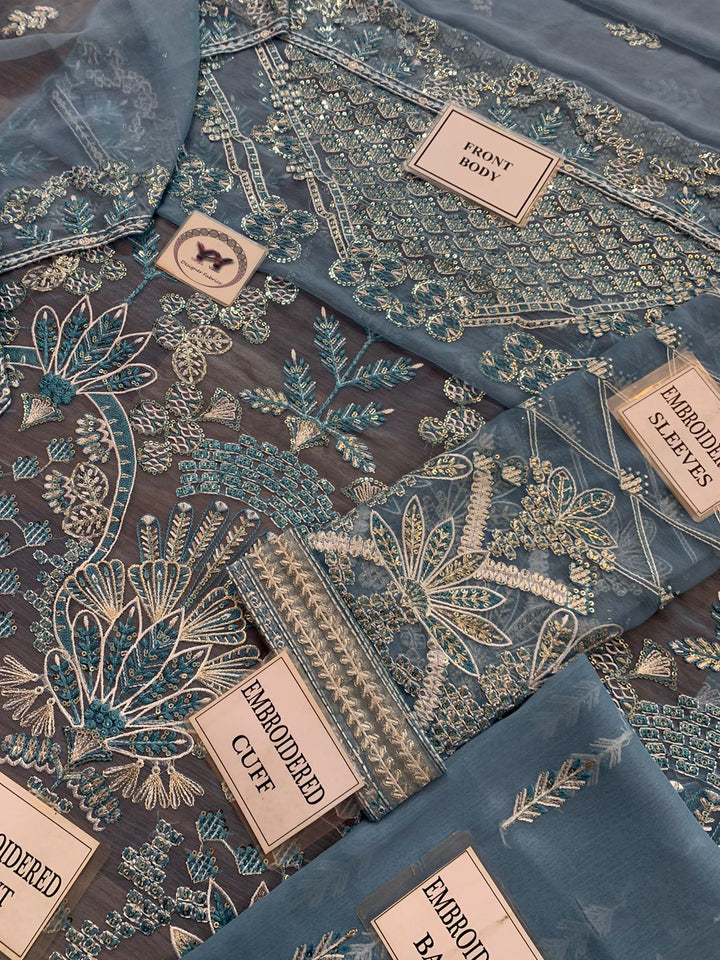 Azure Chiffon Suit-Replica Suits-Replica Zone