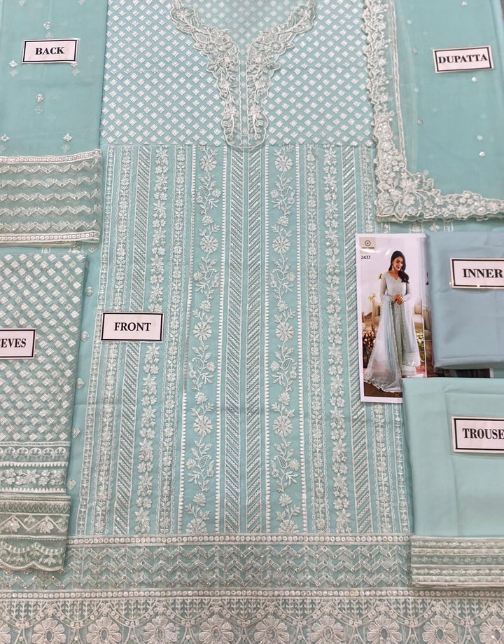 Azure Chiffon Suit-Replica Suits-Replica Zone