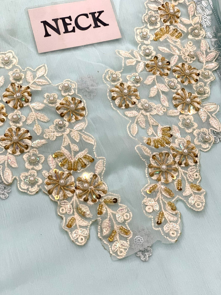 Azure Chiffon Suit-Replica Suits-Replica Zone