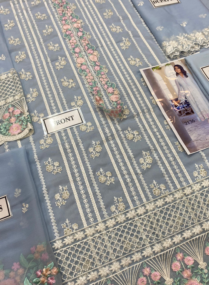 Azure Chiffon Suit-Replica Suits-Replica Zone