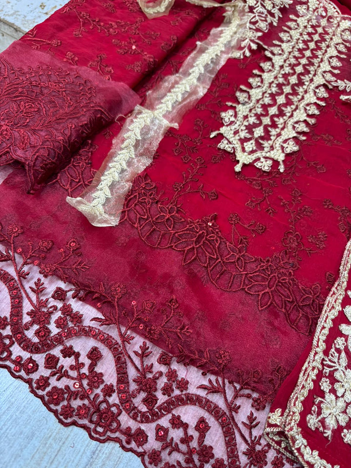 Azure Chiffon Suit-Replica Suits-Replica Zone