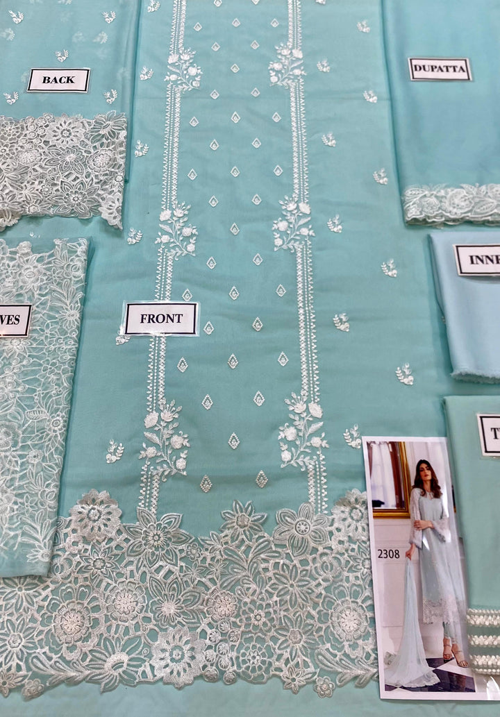 Azure Chiffon Suit-Replica Suits-Replica Zone