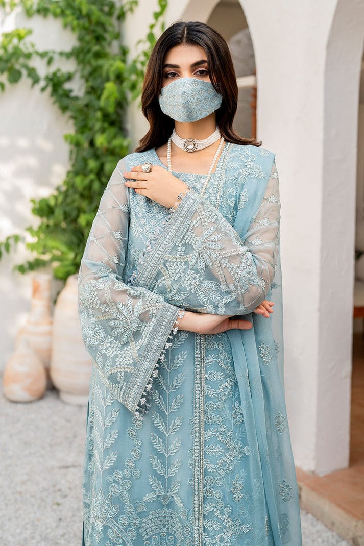 Azure Chiffon Suit-Replica Suits-Replica Zone