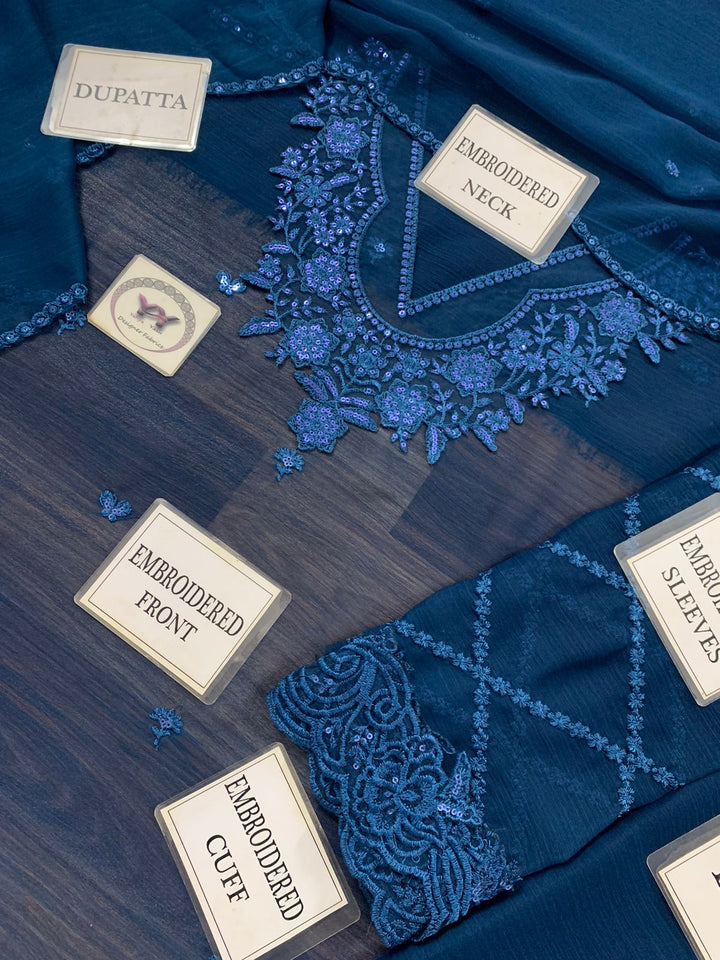 Azure Chiffon Suit-Replica Suits-Replica Zone