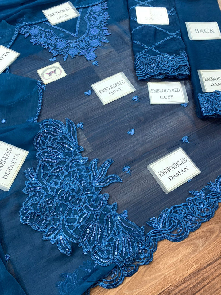 Azure Chiffon Suit-Replica Suits-Replica Zone