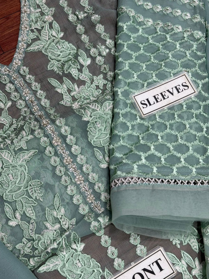 Azure Chiffon Suit-Replica Suits-Replica Zone