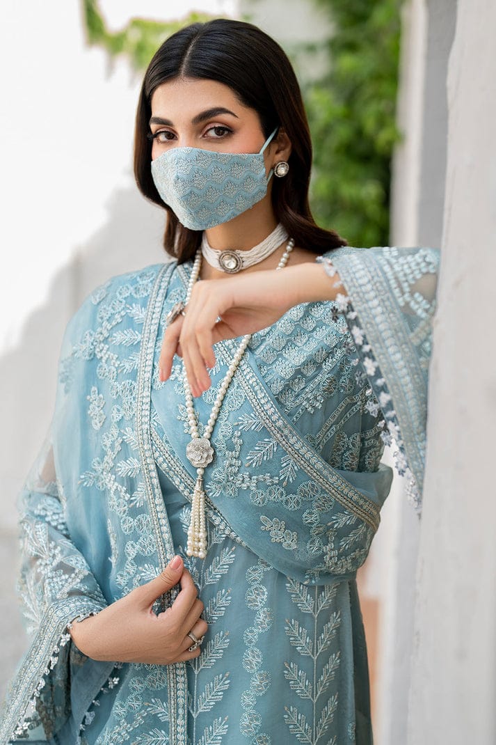 Azure Chiffon Suit-Replica Suits-Replica Zone