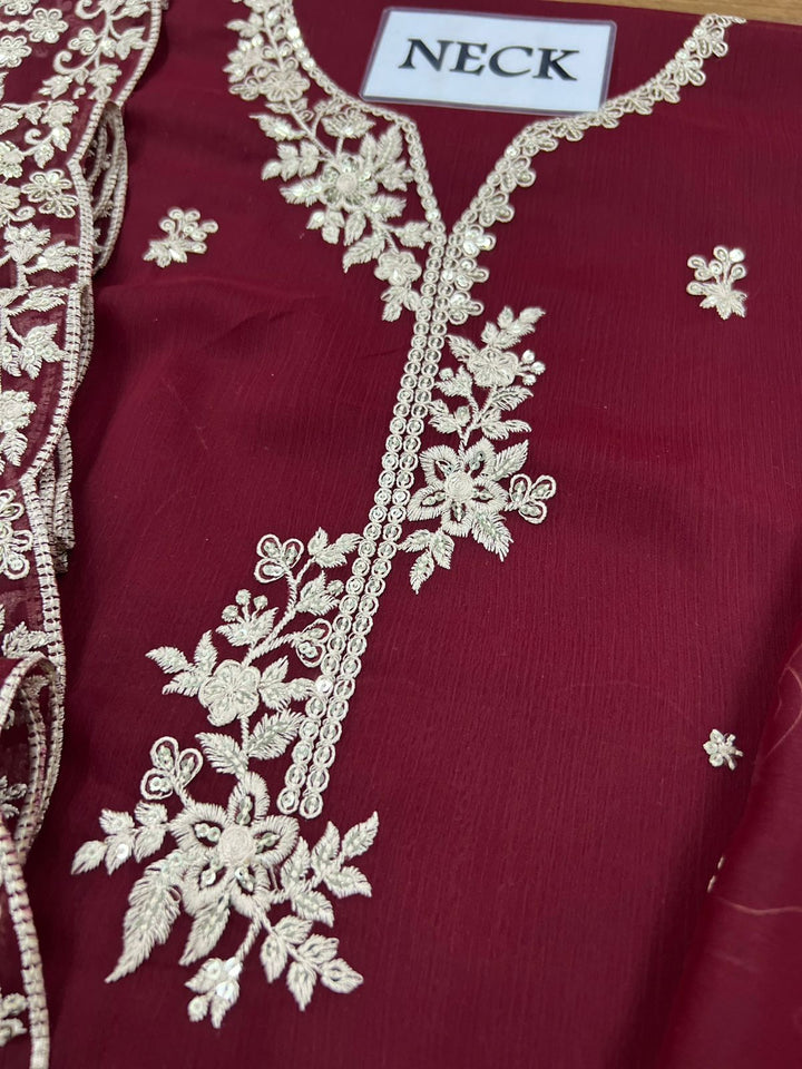 Azure Chiffon Suit-Replica Suits-Replica Zone
