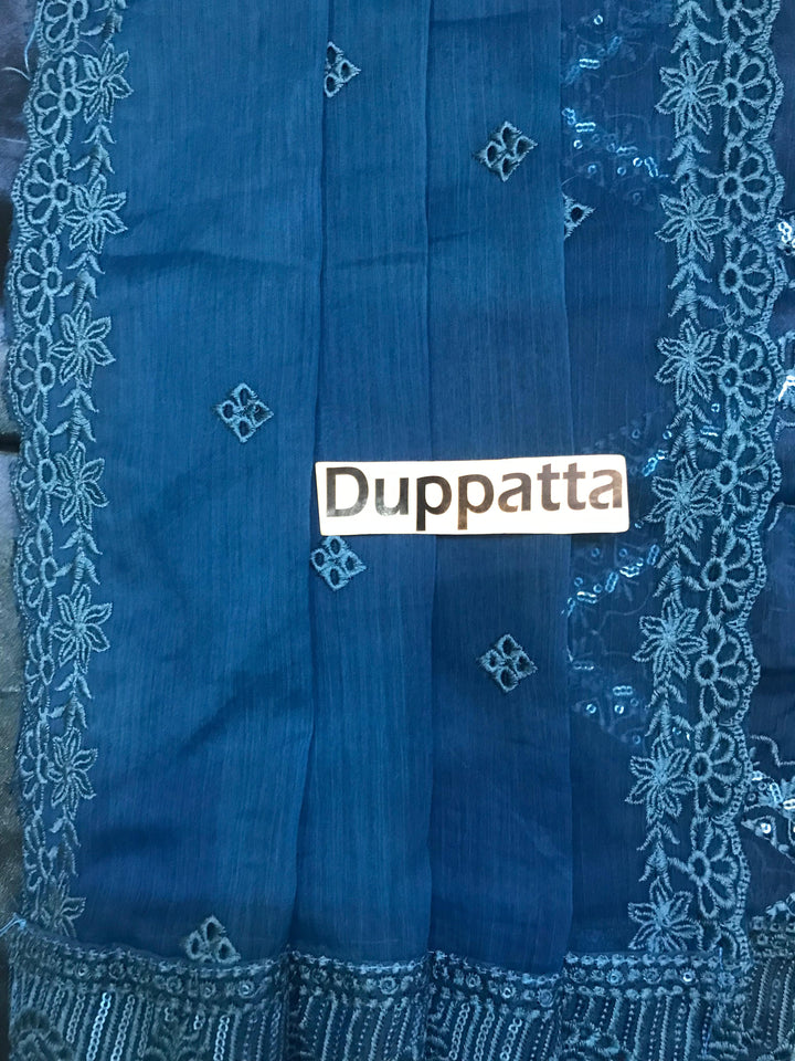 Azure Chiffon Suit-Replica Suits-Replica Zone