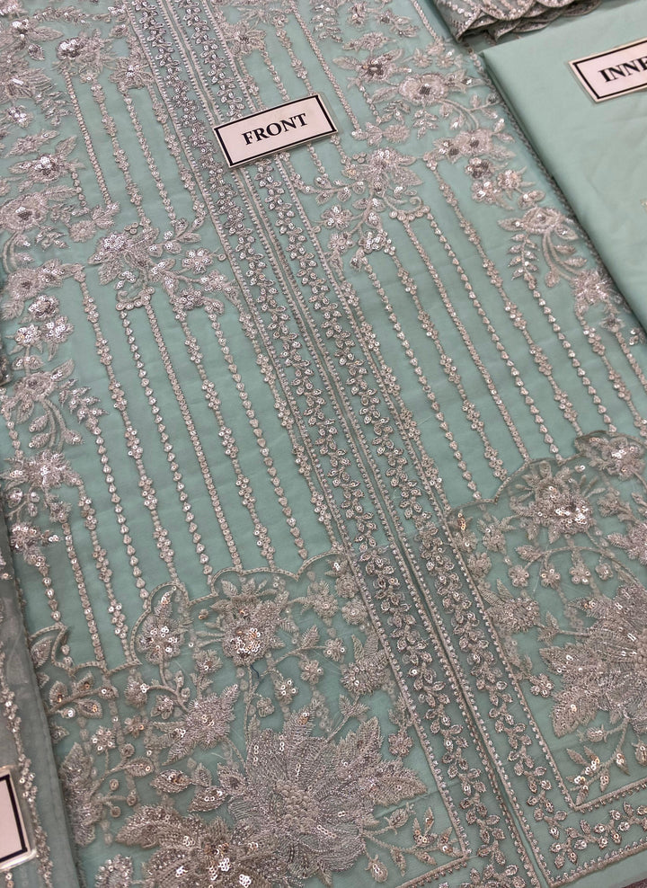 Azure Chiffon Suit-Replica Suits-Replica Zone