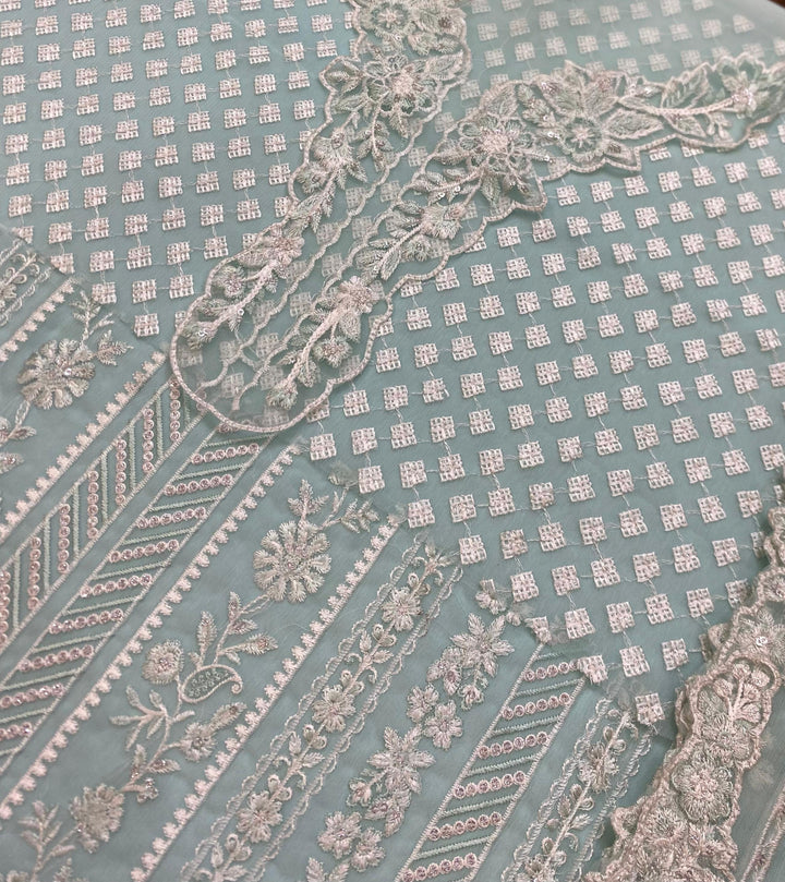 Azure Chiffon Suit-Replica Suits-Replica Zone