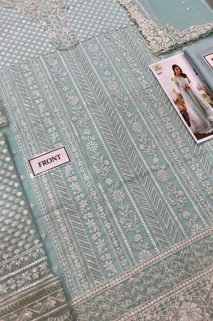 Azure Chiffon Suit-Replica Suits-Replica Zone