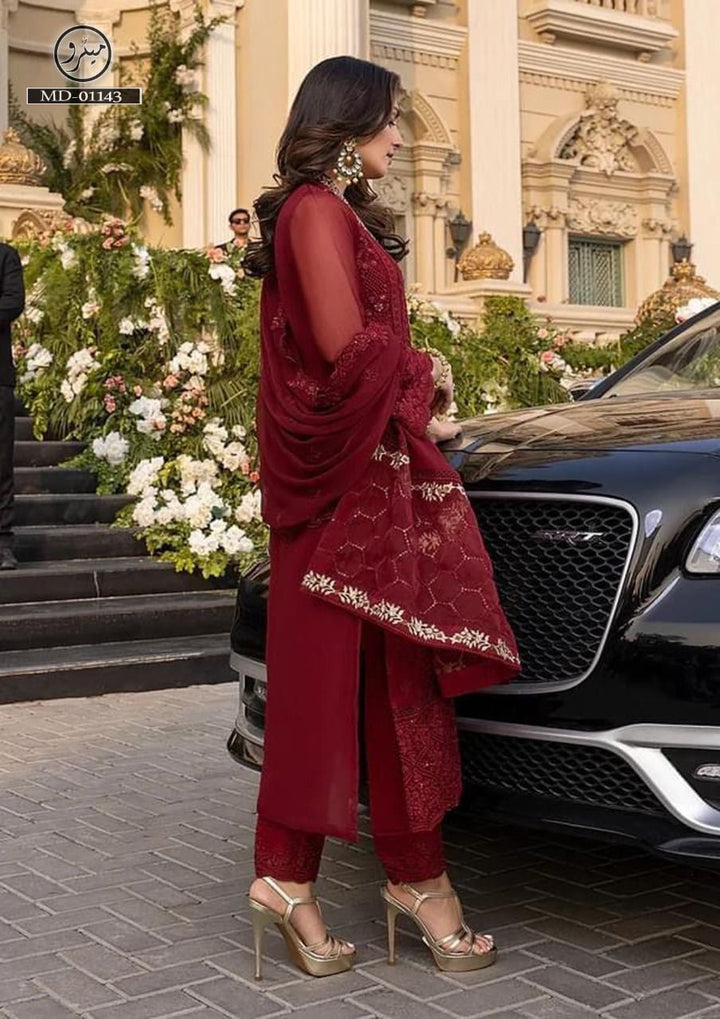 Azure Chiffon Suit-Replica Suits-Replica Zone