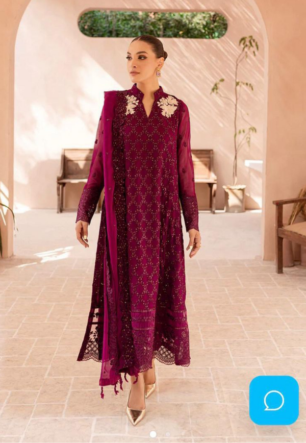 Azure Chiffon Suit-Replica Suits-Replica Zone