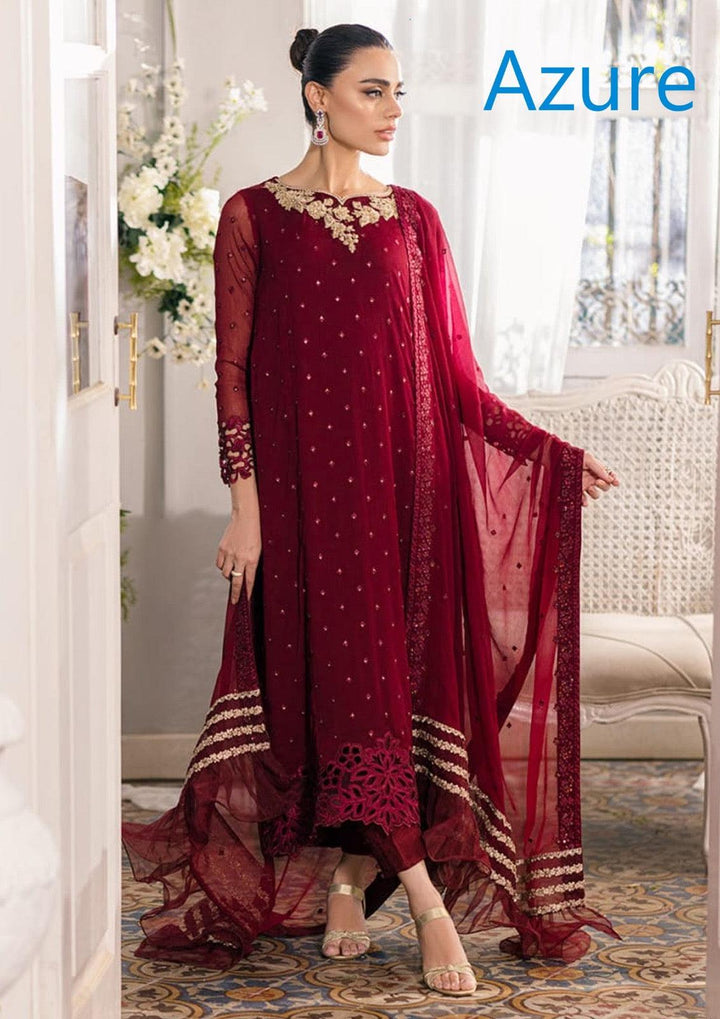 Azure Chiffon Suit-Replica Suits-Replica Zone