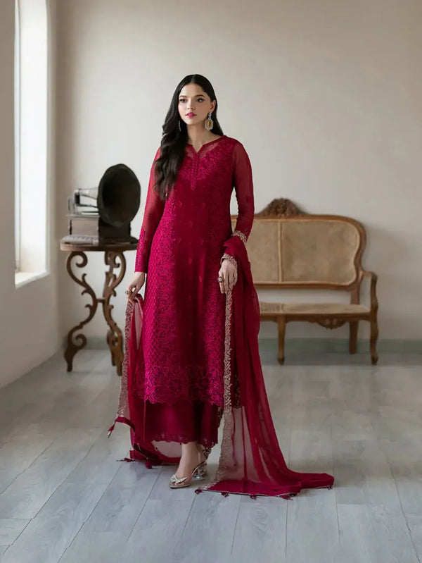 Azure Chiffon Suit-Replica Suits-Replica Zone
