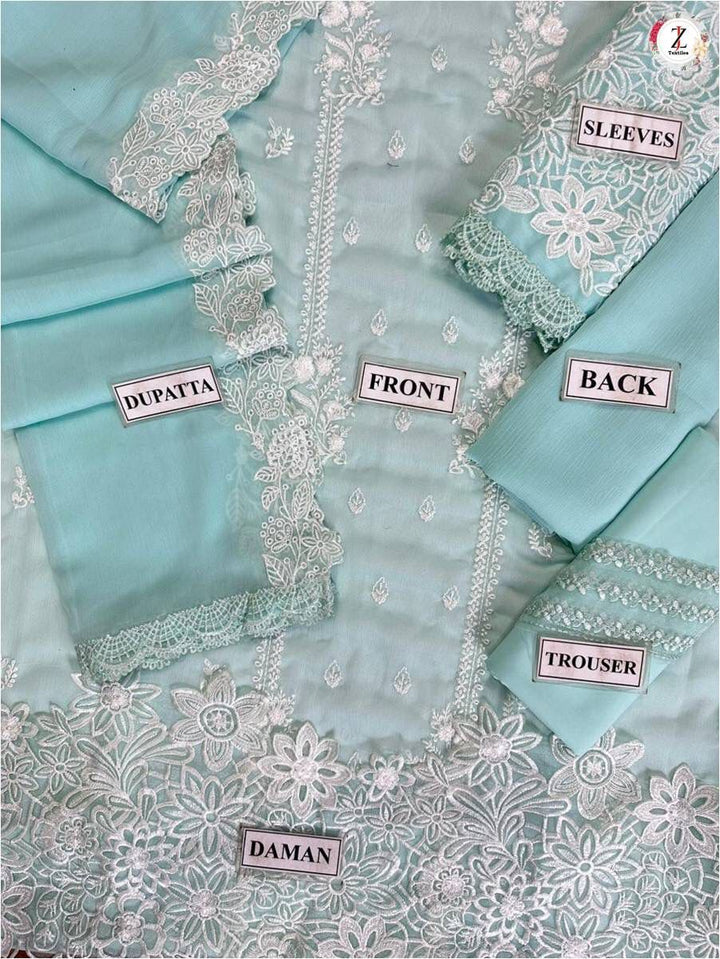 Azure Chiffon Suit-Replica Suits-Replica Zone