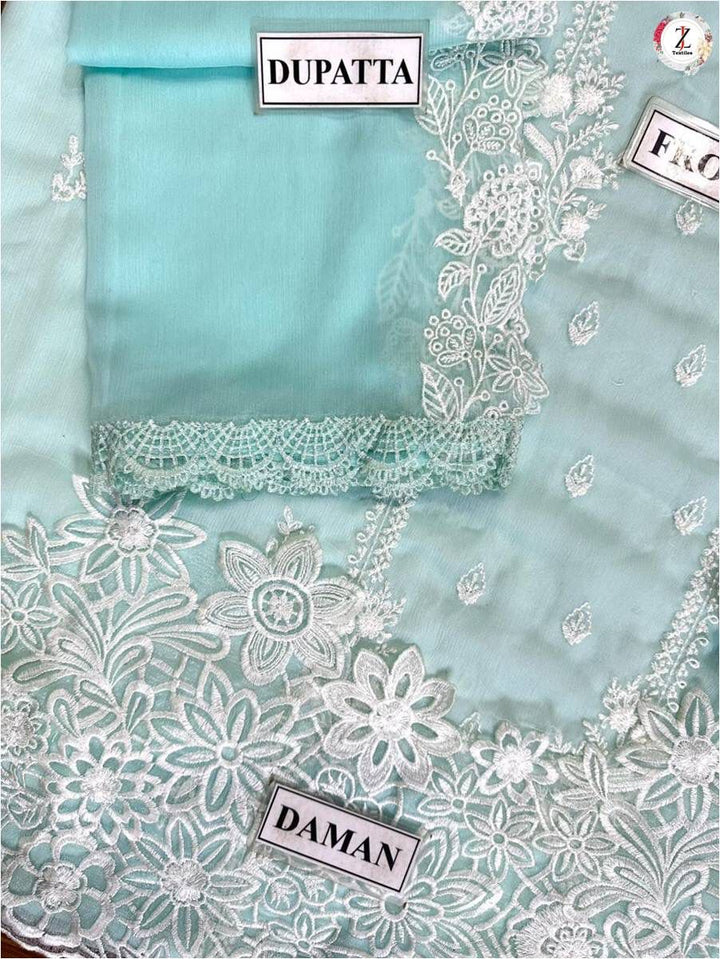 Azure Chiffon Suit-Replica Suits-Replica Zone