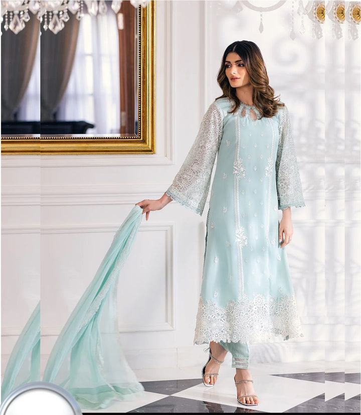 Azure Chiffon Suit-Replica Suits-Replica Zone