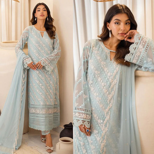Azure Chiffon Suit-Replica Suits-Replica Zone