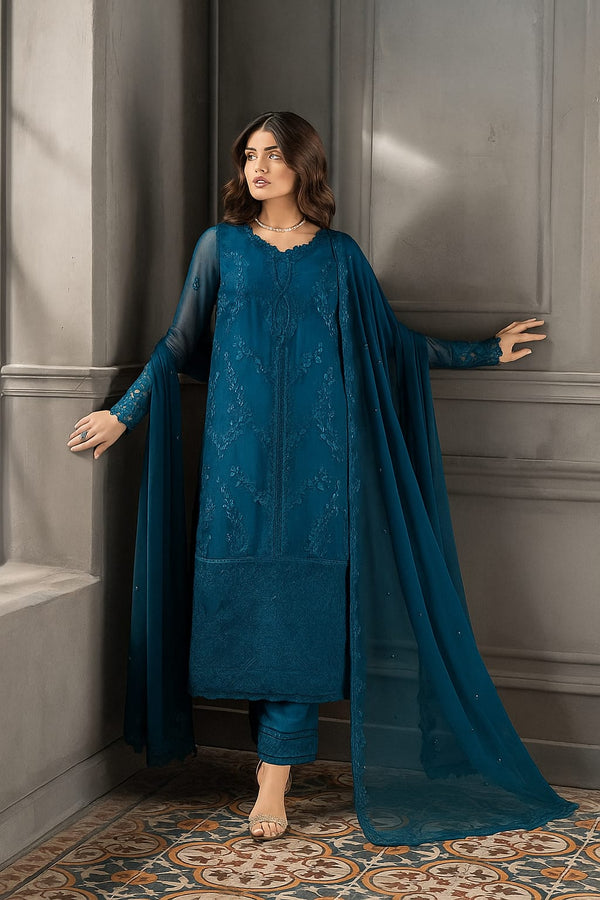 Azure Chiffon Suit-Replica Suits-Replica Zone