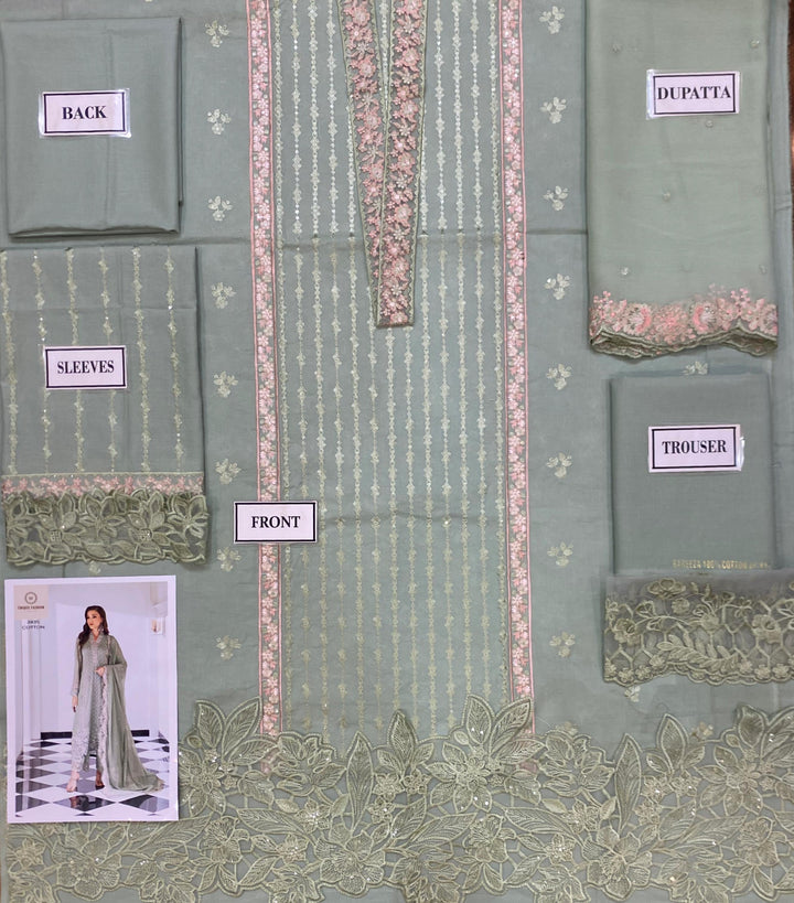 Azure Cotton Suit-Cotton Suits-Replica Zone
