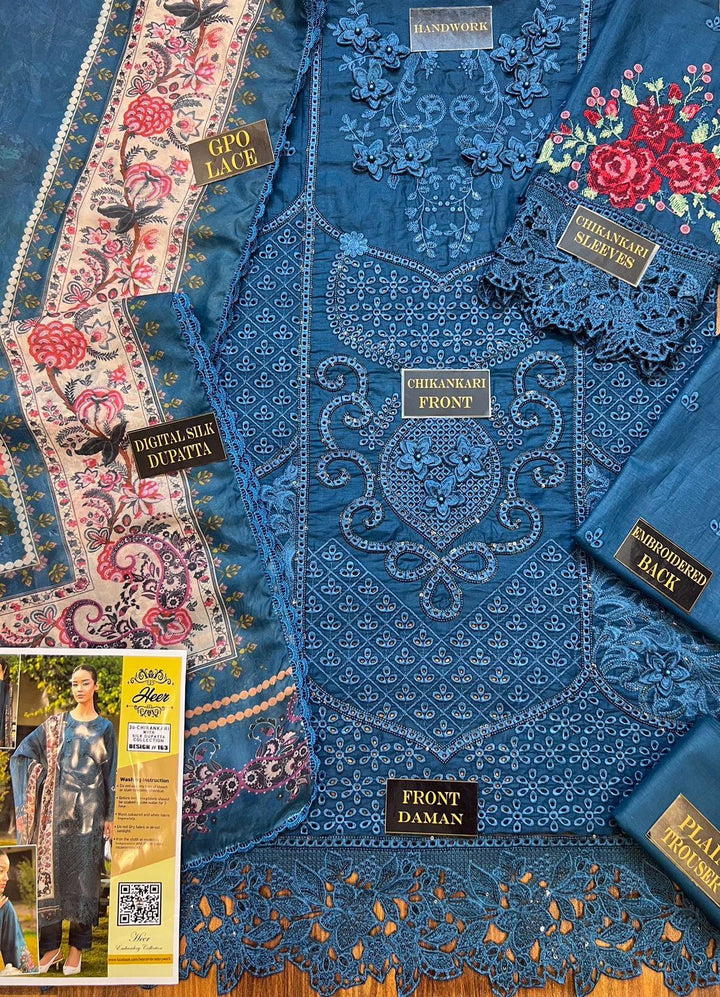 Azure Cotton Suit-Cotton Suits-Replica Zone