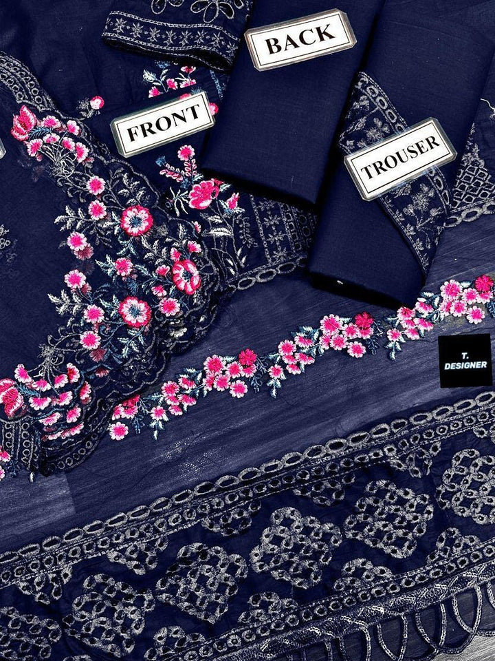 Azure Cotton Suit-Cotton Suits-Replica Zone