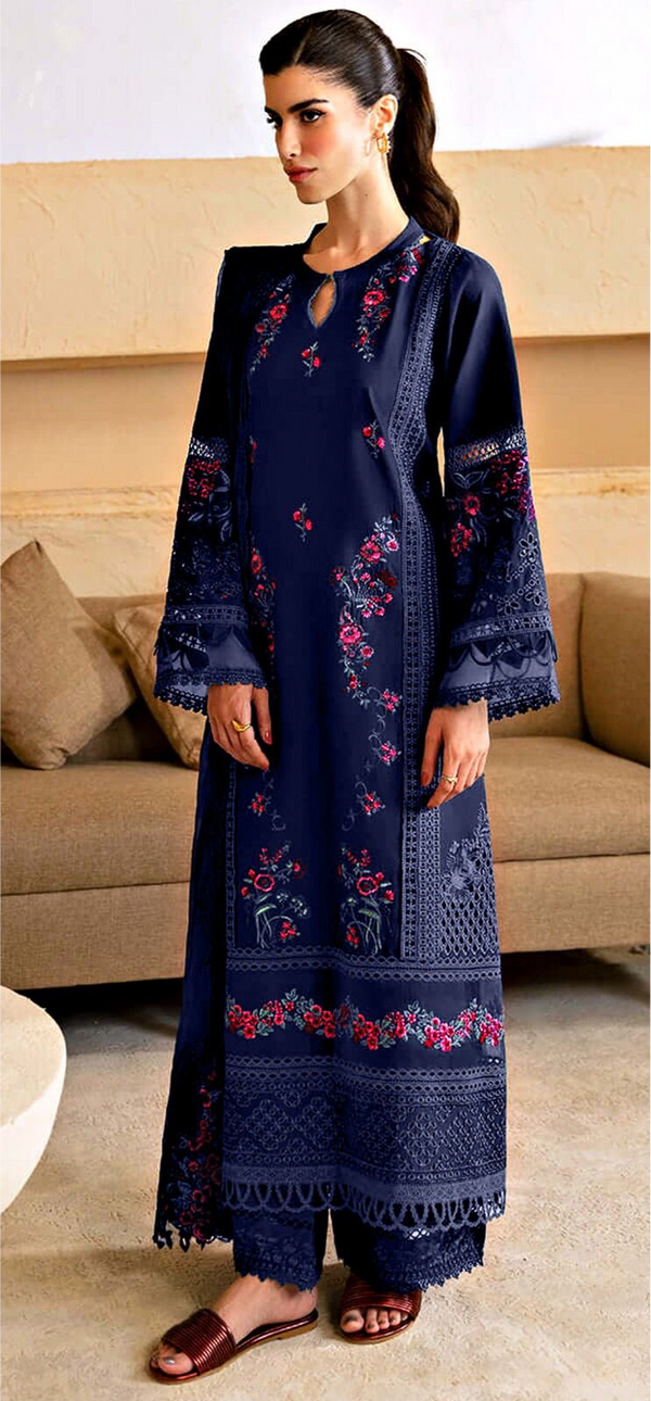 Azure Cotton Suit-Cotton Suits-Replica Zone