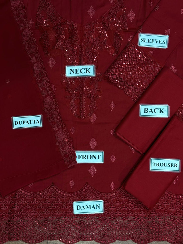 Azure Lawn Suit-Lawn Suits-Replica Zone