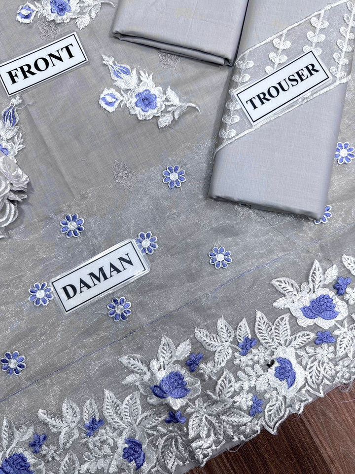 Azure Lawn Suit-Lawn Suits-Replica Zone