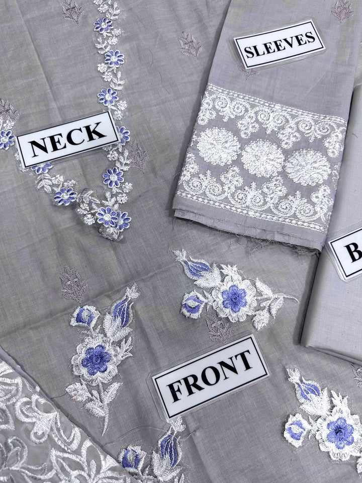 Azure Lawn Suit-Lawn Suits-Replica Zone