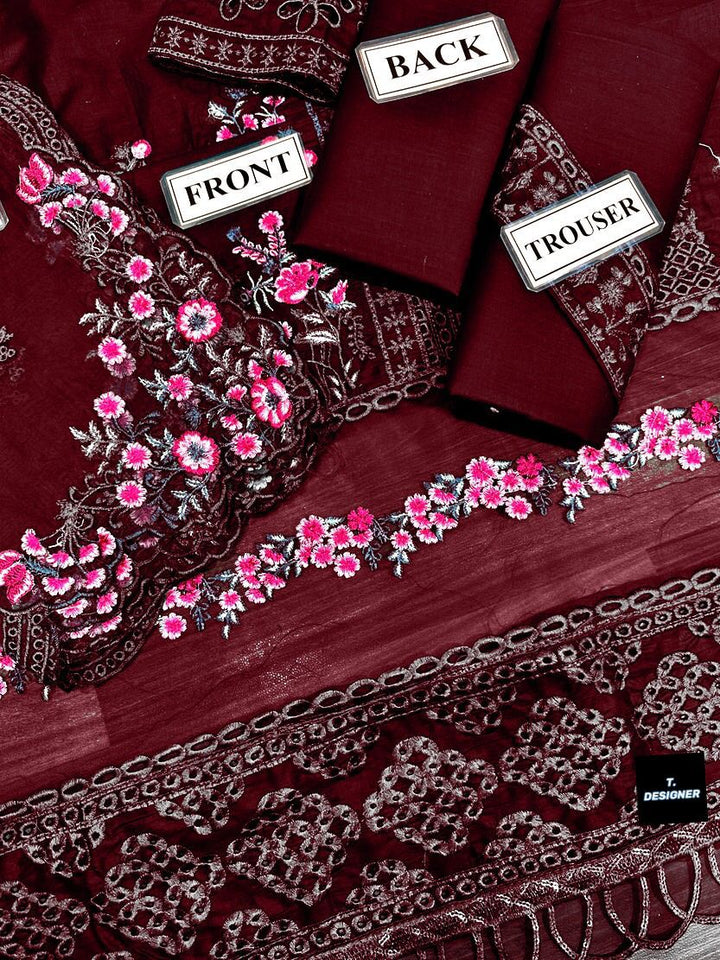 Azure Lawn Suit-Lawn Suits-Replica Zone