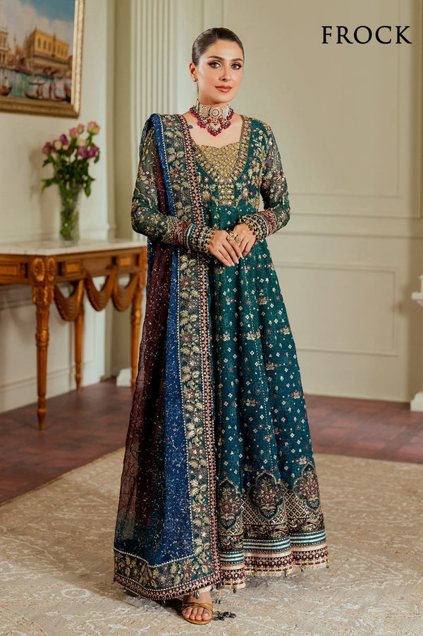 Baroque Chiffon Frock-Bridal Suits-Replica Zone