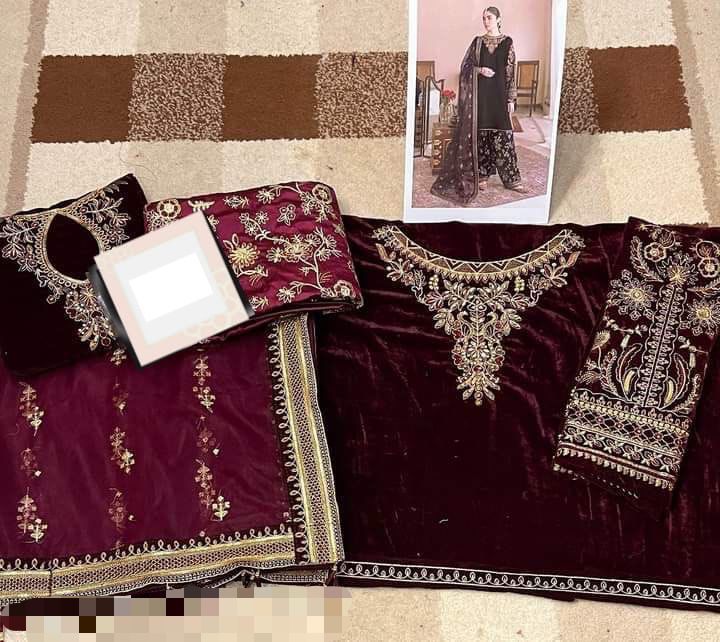Baroque Jazmin Velvet Suit-Replica Suits-Replica Zone