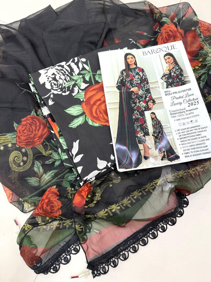 Baroque Lawn Suit-Lawn Suits-Replica Zone