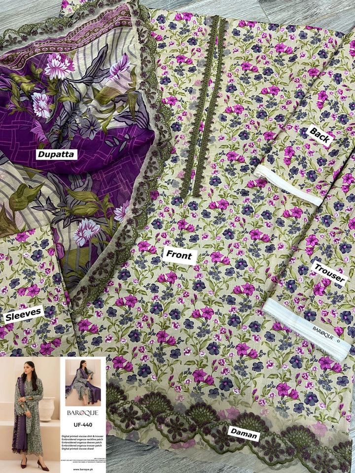 Baroque Lawn Suit-Lawn Suits-Replica Zone