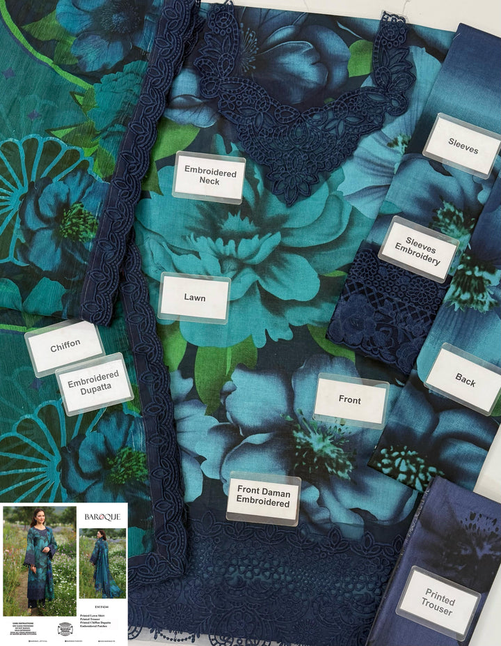 Baroque Lawn Suit-Lawn Suits-Replica Zone