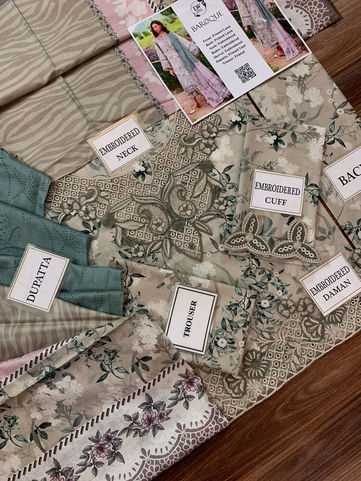 Baroque Lawn Suit-Lawn Suits-Replica Zone