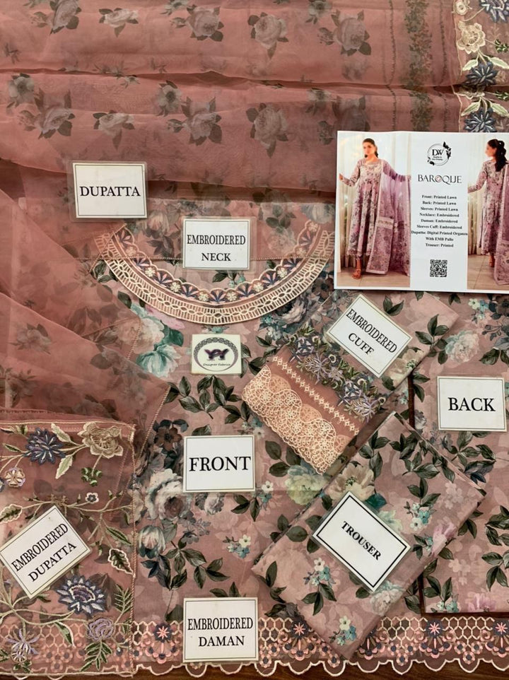 Baroque Lawn Suit-Lawn Suits-Replica Zone