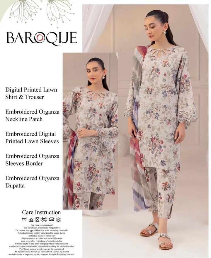 Baroque Lawn Suit-Lawn Suits-Replica Zone